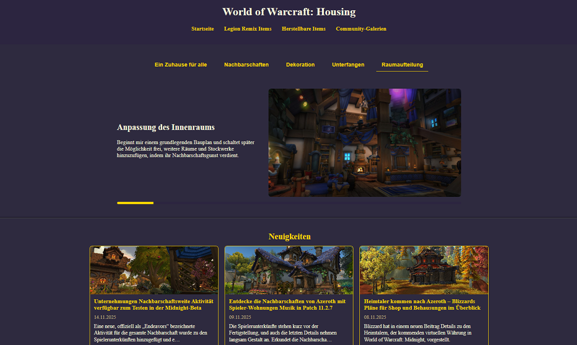 WoW Housing Vorschau